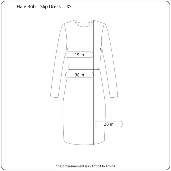 Hale Bob XS Long Sleeve Midi Slip Dress Celestial Soft Stretch Boho Chic Unique - Picture 4 of 11